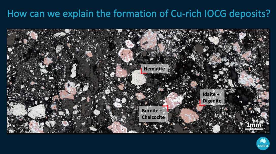 This session will NOT be recorded - Don't miss out!
We're looking forward to tomorrow's session with Tobias Schlegel from the <a href="/CSIRO/">CSIRO</a> on IOCG Deposits. Here's a sneak peak of a microphotograph of high grade Cu ore from the Prominent Hill IOCG deposit.
Register Now