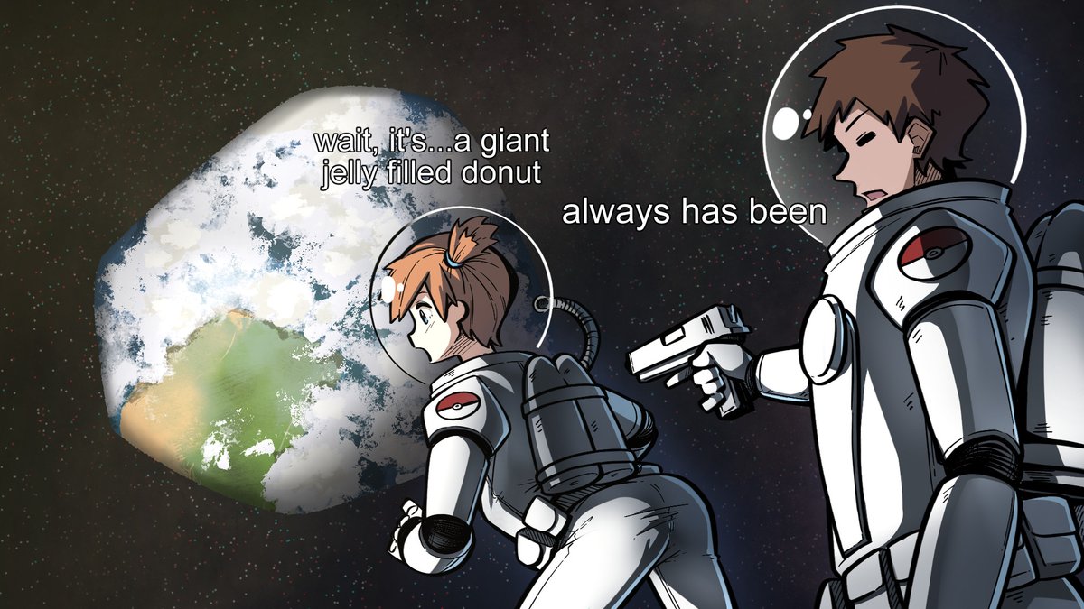 Merryweatherey's tweet photo. Brock &amp; Misty go to space https://t.co/sF0QGWqPZ2