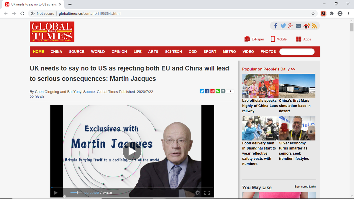 DanGarrett97's tweet photo. So just exactly how many "exclusive interviews" does #MartinJacques have to give the #CCP's Goebbels Times (@globaltimesnews) before he can unlock the #CHICOM's "Friendship Award"? The bairen brigade of the overseas #unitedfront needs some new blood. https://t.co/RA6mbdRN8m