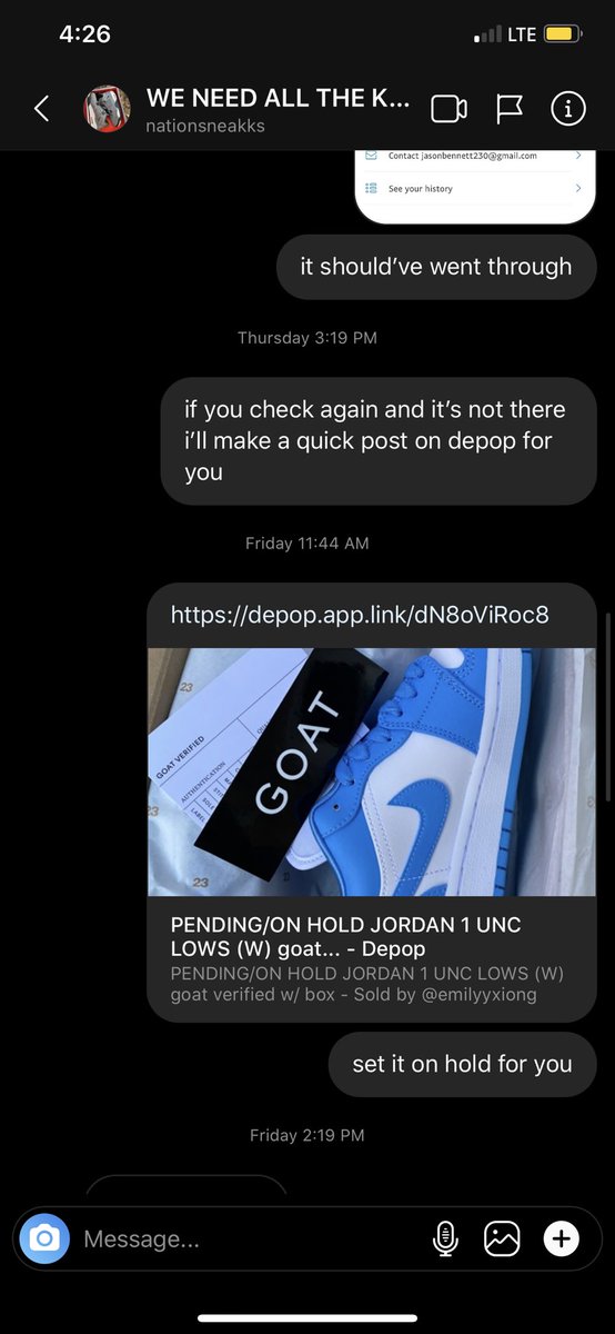 EmilyEmoxyooj's tweet photo. @depop @askdepop I just want to expose this buyer that hit me up for my shoes when they saw it on depop. He messaged me and offered me a price. After awhile of me thinking, I personally relisted my shoes that I’m selling to him. He bought it off of depop. https://t.co/HzkcEjXJCe