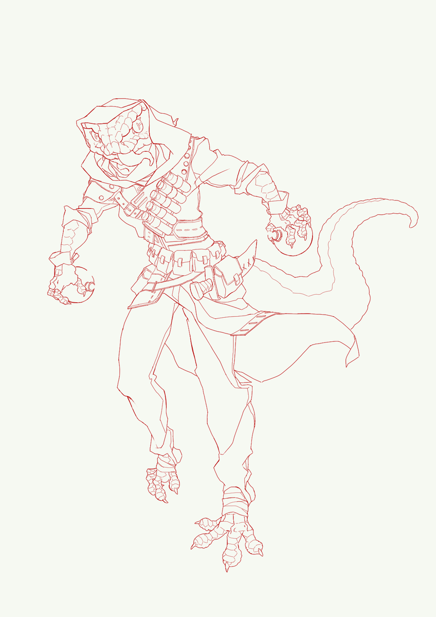 Siricar1's tweet photo. Lineart for another Commission; Cute lizardman alchemist.
Very D&amp;D like!

I am open for commissions, If you want to see your fantasy character or D&amp;D campaing party members in my style!

Safe travels!

#fantasyart 
#dungeonsanddragons
#digitalart https://t.co/Tc6KMcqgT1