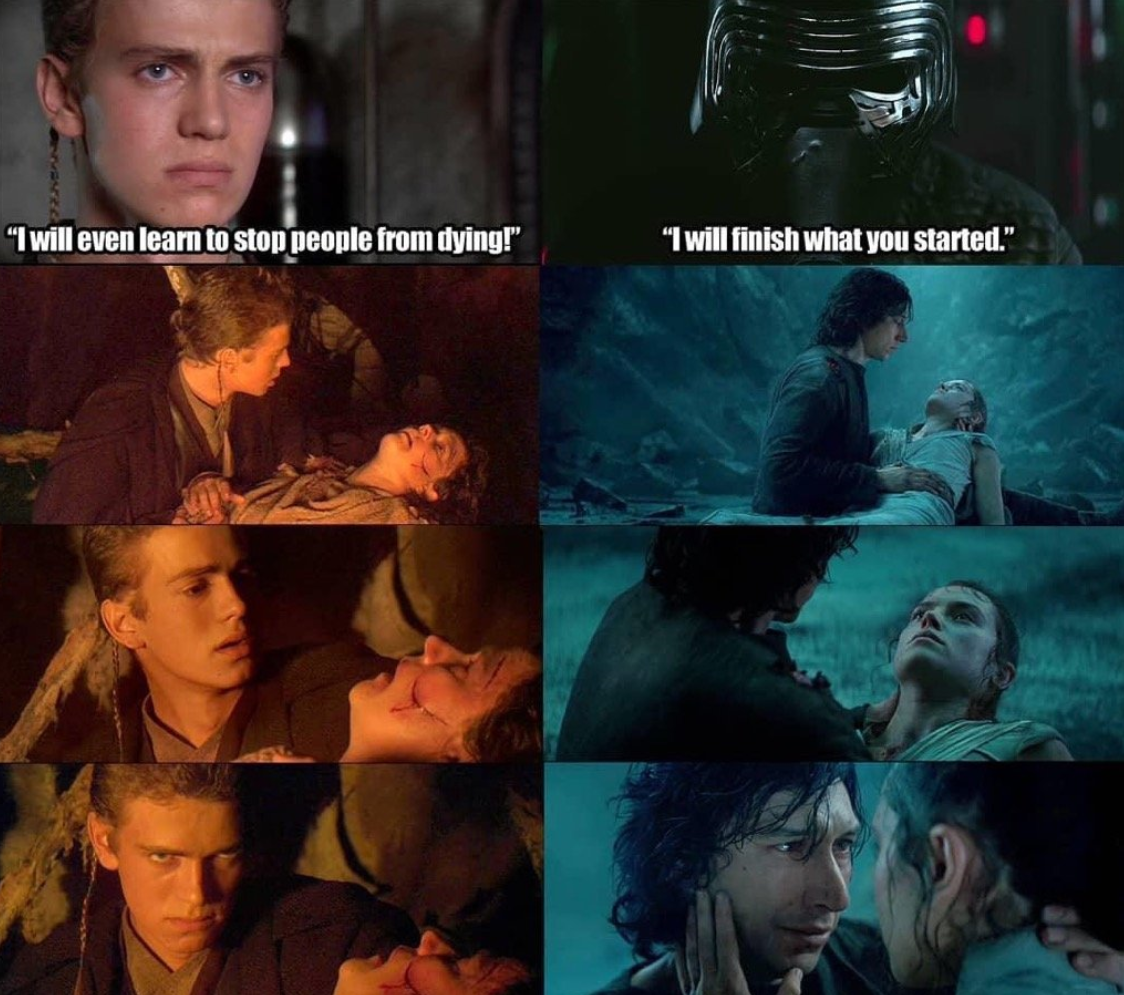 So when the last Skywalker rose from the depths of Exegol, he made a choice, a choice to be better, by saving the one person left who he had feelings for. Ben Solo transferred his life force in to her and she was reborn, a Skywalker.