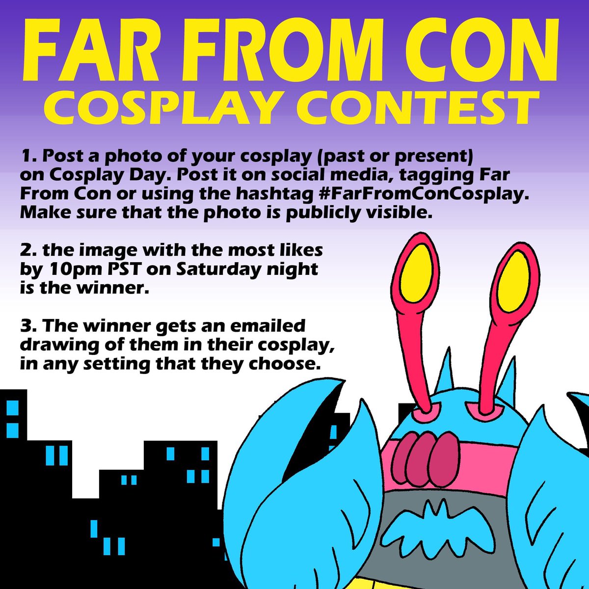 farfromcon's tweet photo. COSPLAY DAY - there’s going to be a Cosplay contest! #farfromcon #FarFromConCosplay https://t.co/lwIbZHep0t