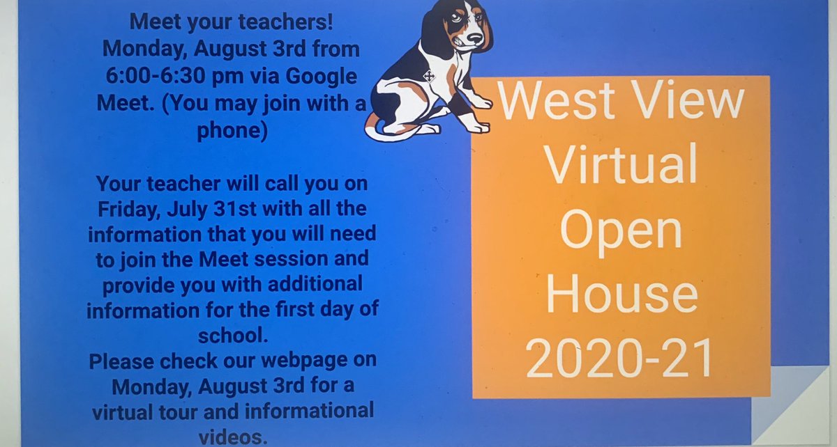 West View families- Join us for a Virtual Open House!