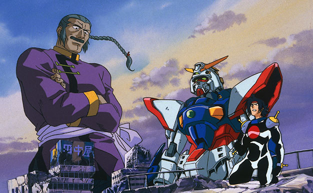 Moldilox's tweet photo. I love absolutely everything about the G Gundam aesthetic; the color palette, the character designs, the Street Fighter II level stereotypes https://t.co/u69SCKiX0e