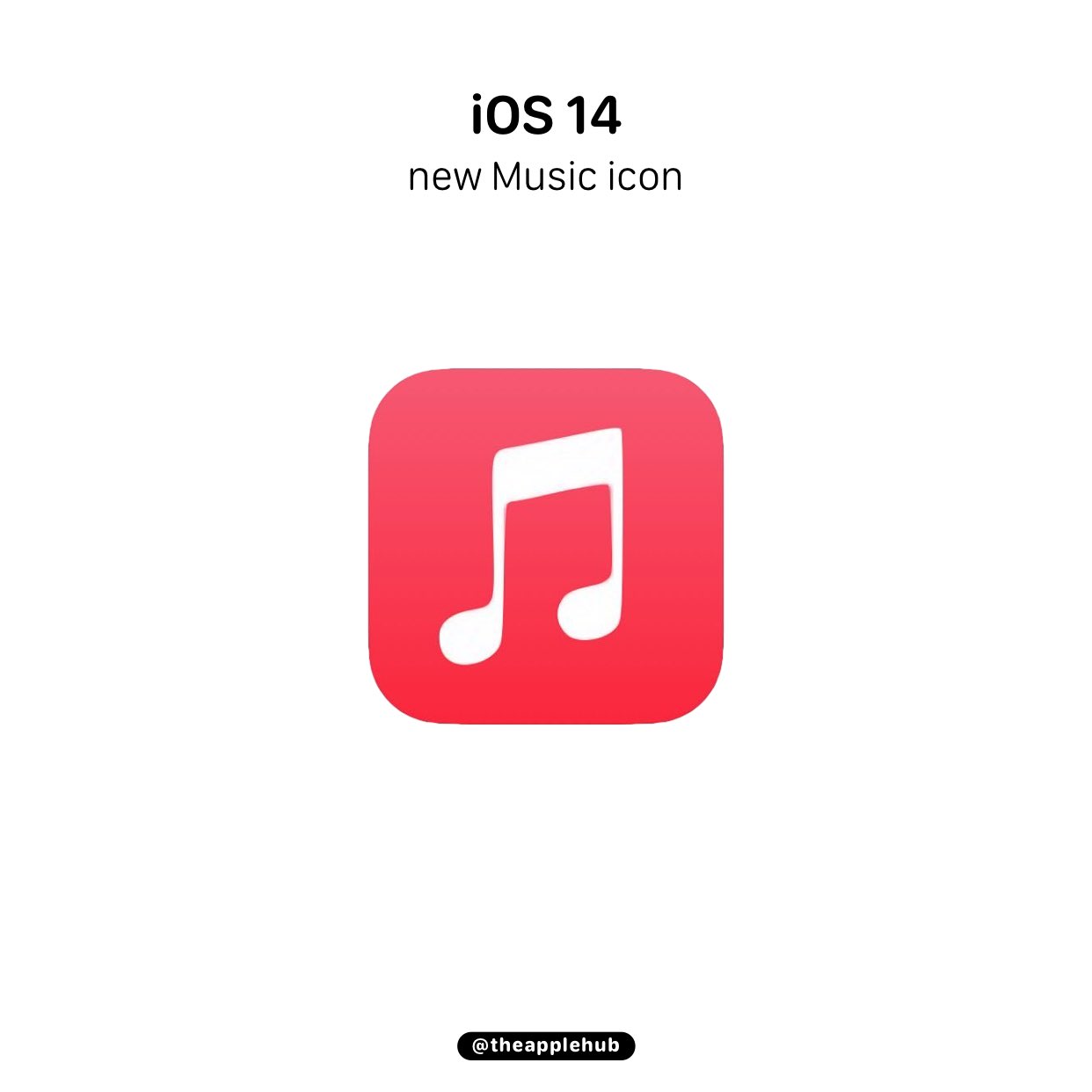 Apple Hub on X: "Apple has introduced a new Music icon in iOS 14 beta 3.  The new icon is very similar to the old iOS 7 Music icon.  https://t.co/eAwKKYb6lc" / X