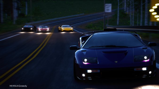 TC2NicelyDone's tweet photo. Lambo Squad Ep2 #Lamborghini #Murcielago #Miura #DiabloGT #Aventador #StreetCar #Hypercar #Nightime #Cruise #Spotlight #TwistyRoads #Gumbal #TheCrew2 #XboxShare https://t.co/FuXbgaW9J4