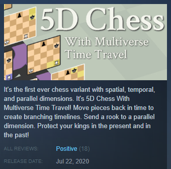 5D Chess With Multiverse Time Travel EU Steam Altergift