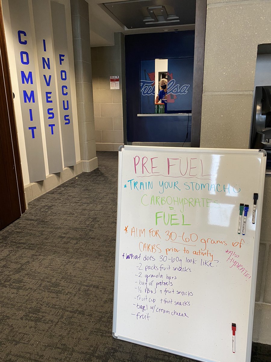 julia_zalewski's tweet photo. Prefuel chat today for @TulsaFootball newcomers! They listened up and are ready to go into every training session fueled up and ready to go!! #prefuel #canesfuel https://t.co/qYLy5591wj