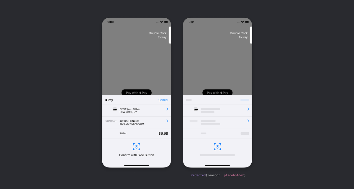 jsngr's tweet photo. iOS 14 beta 3 introduces .redacted(reason: .placeholder) to generate a placeholder view of any SwiftUI view

Here's a few real examples: https://t.co/JUIrLdDP2F