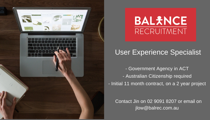 Balance_Recruit's tweet photo. JOD! User Experience Specialist - with proven experience in designing, facilitating and analysing a wide range of qualitative &amp; quantitative user research methods.
For more info call Jin Low on 02 9091 8207 #ITjobs #ACTjobs #balance https://t.co/9JOGLpL7nP