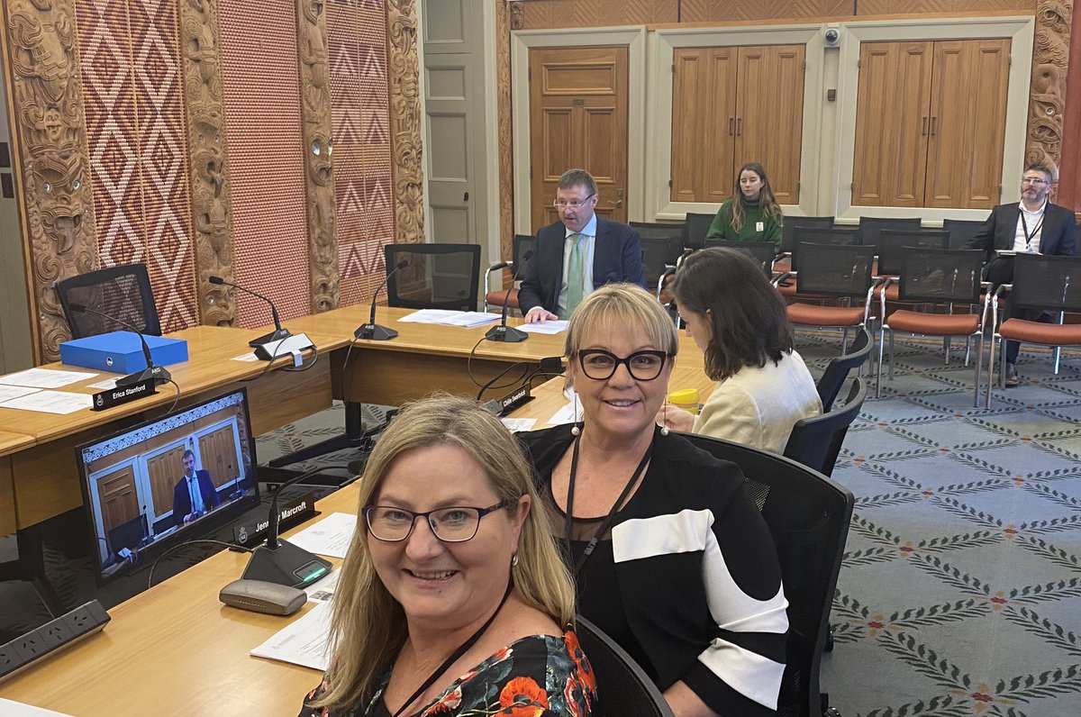 My class of 17 @NZFirstNews colleague @markpattersonmp presenting his petition to the Environment Select Committee #nzpol Mark’s petition is to Remove Aluminium Dross from the Mataura Paper Mill. Good work Mark in bringing this toxic issue to parliament.