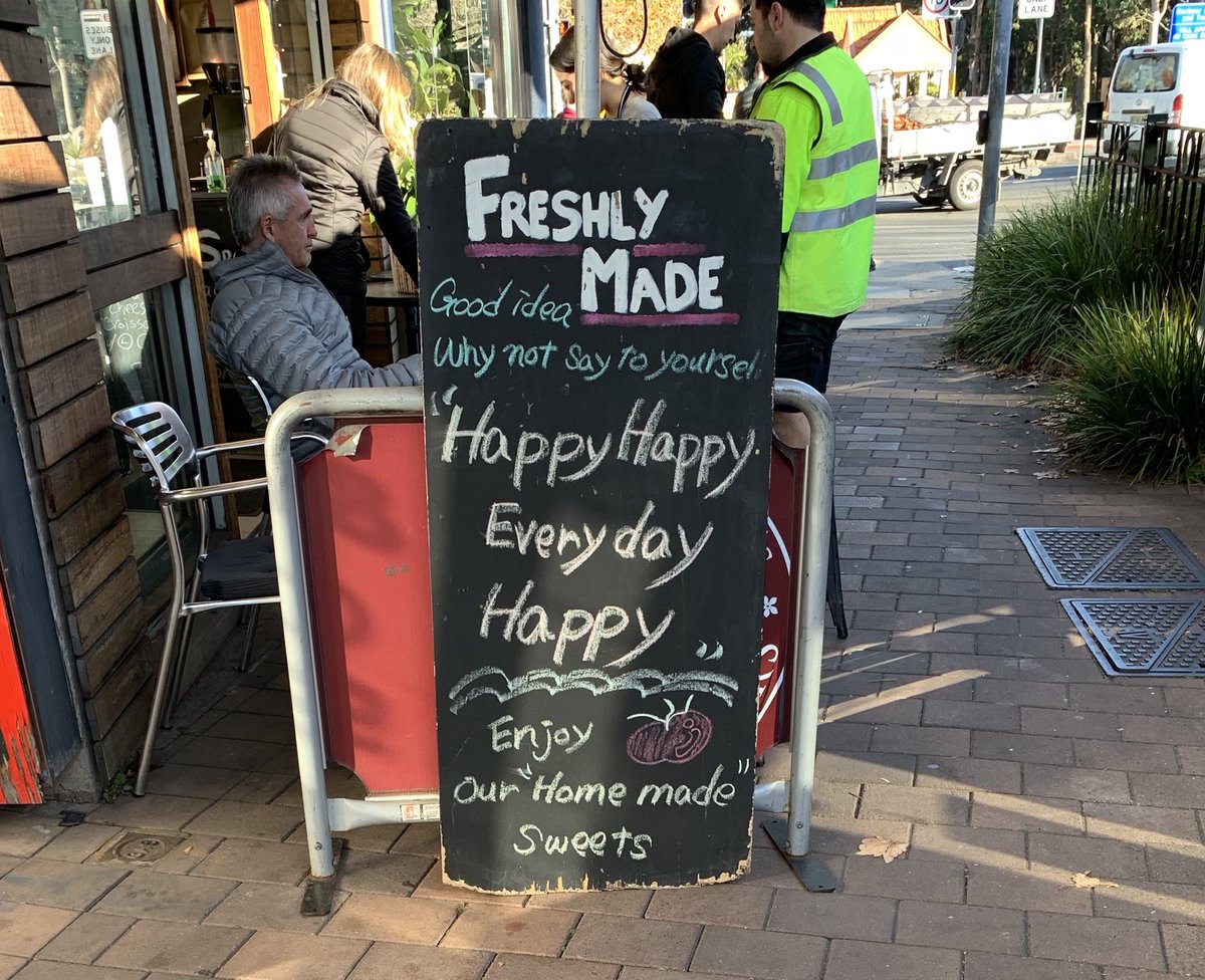 Lovely sentiment from the lovely ladies at Ken’s Kissa, Neutral Bay. They are always smiling!