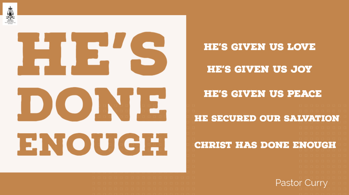 Christ has done enough! #FaithTested