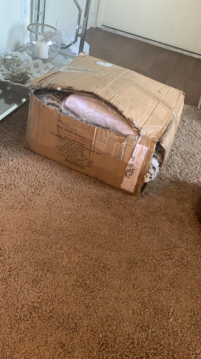MaliciousChanel's tweet photo. @UPS This is LITERALLY the 2nd package in a row to come damaged! #WTFUPS #LastWeekTonight #Dontmesswithmymoney #USPS is doing better. And brown is looking like 💩 https://t.co/EgcTTkl47I