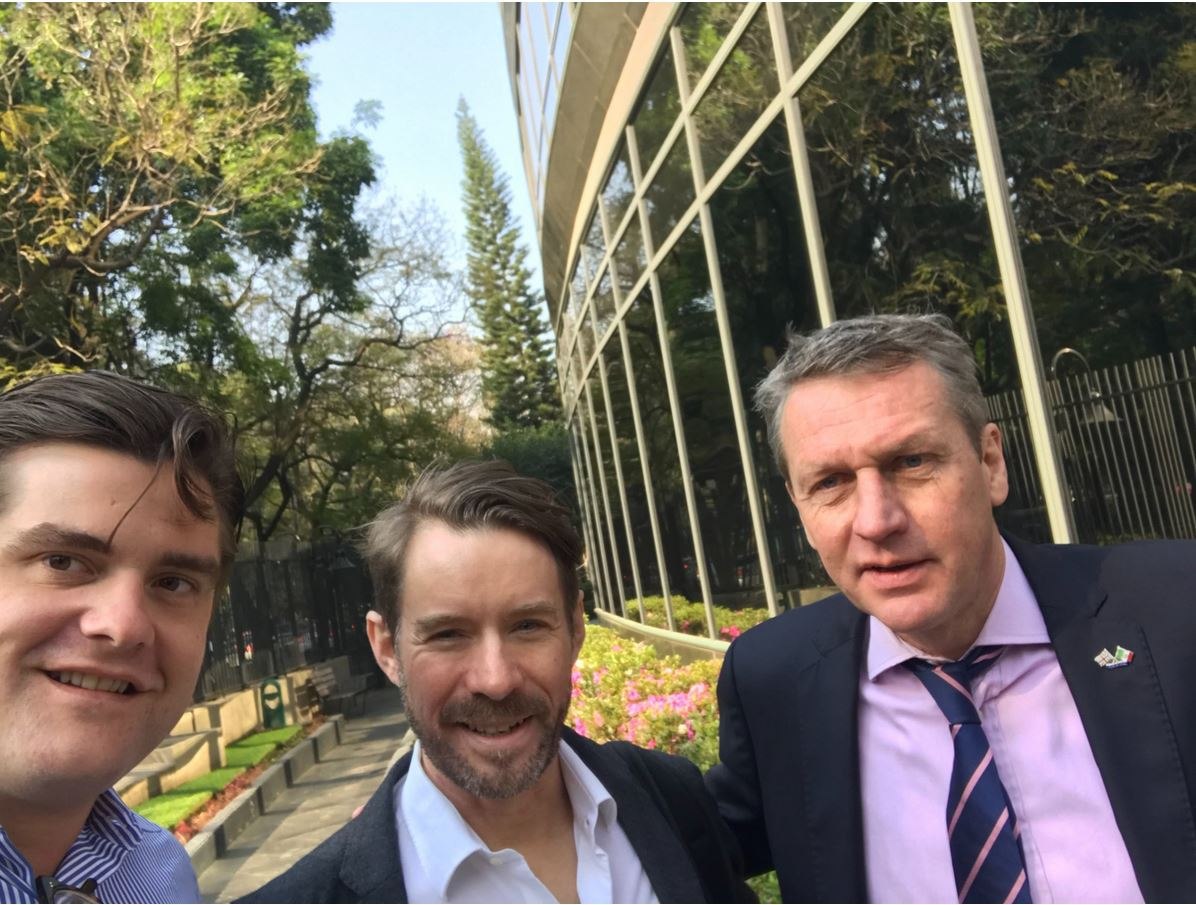 Ben (left), Karl (middle) and Carl (right) in Coca Cola's office