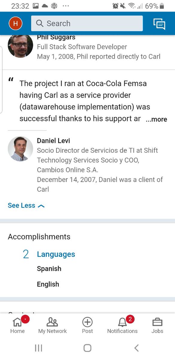 In this video they talk about the Fortune100 company:  Carl says he worked for that company for several years.Carl's linkedin: $MRPH