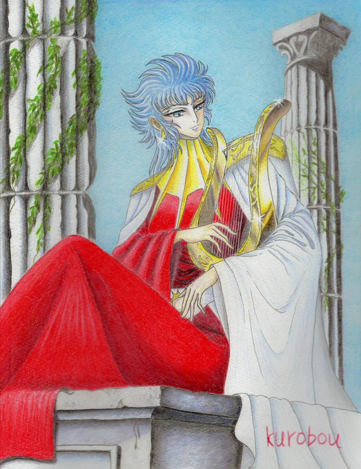 32年前の今日は劇場版「真紅の少年伝説」の公開日。
演出、作画、音楽等、観る者を聖闘士星矢の世界観にすっぽり包み込んでしまう超絶ハイクオリティーの75分。大人になった今でもこの作品の虜です。
映画を観ながら心ときめかせてアベルを描かせていただきました
#真紅の少年伝説
#聖闘士星矢
#色鉛筆 