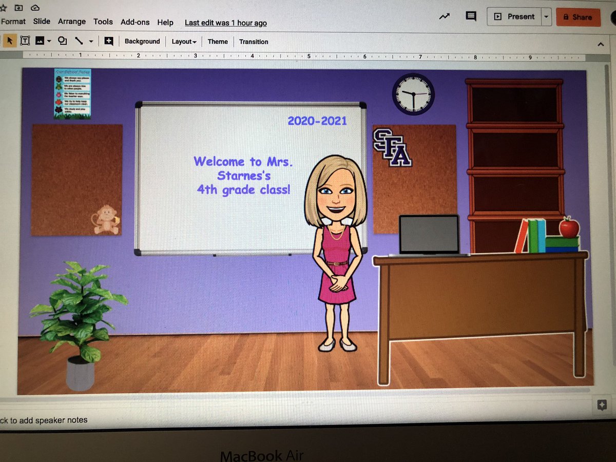 StarnesScholars's tweet photo. Continuing to learn and grow!
#Bitmojiclassroom is in progress! Tomorrow, I will modify and add links, but I am so excited to welcome my #4thgradeROCKstars to @gheeagles!!
#risdwevegotthis #PDinRISD #newadventures #virtual #continuingtolearn https://t.co/MSjgOV1ztX