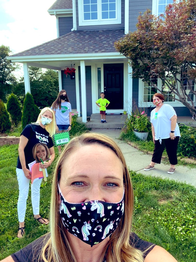renathunderhawk's tweet image. Our incoming K students missed out on screenings and spring family night. We started front porch visits this afternoon to welcome them to the @MapleWarriors family and answer questions for parents. Such sweet excited learners!!💚 #onewarriorheartbeat #Maplestrong #warriorscreate