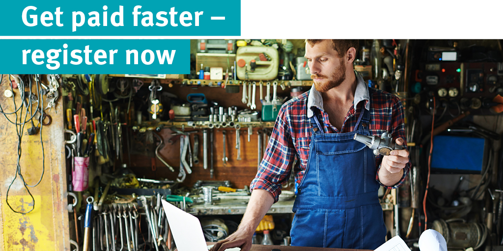QTAQLD's tweet photo. We are helping small businesses improve their cash flow by paying them faster. Access penalty interest for eligible invoices if you are not paid within 20 calendar days. Register now at https://t.co/61wiu4OXnW #SupportSmall #BuyQueensland https://t.co/mMbDRGDV2f