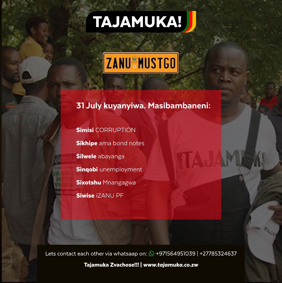 LynneStactia's tweet photo. ED Mnangagwa Must Go!He has FAILED to turnaround the economy, the human rights abuses are worsening,the healthcare crisis is deepening,there is no democracy,he has personalised the Security forces,no clean water,no sound policy- NOTHING is WORKING!State CAPTURE Must Fall!AMANDLA! https://t.co/T677Rlzg4o