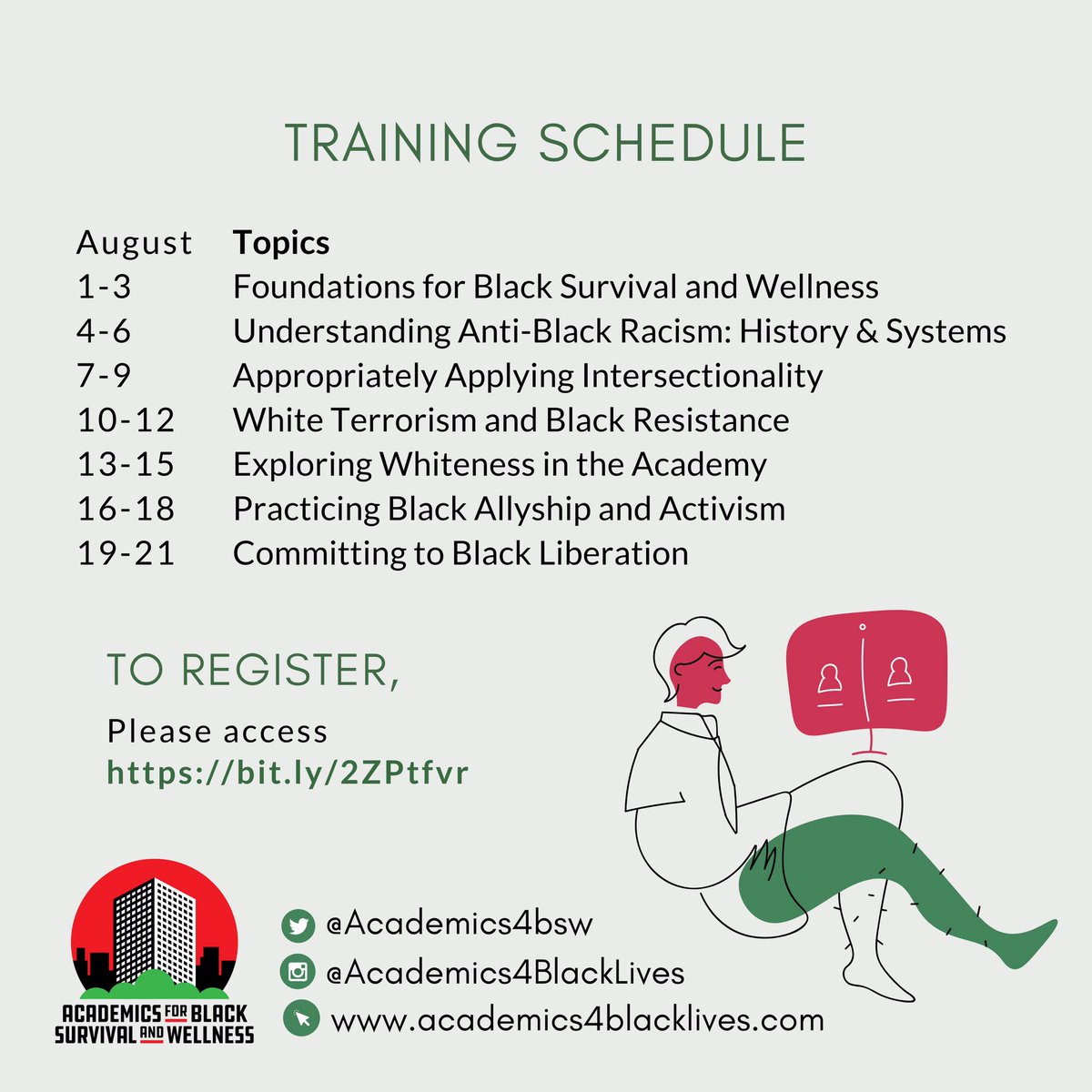 Training Schedule set up by release dates and training topic