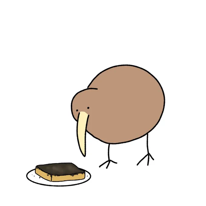 油断したキーウィ 