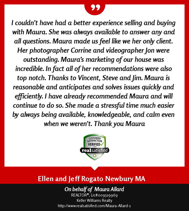 MauraAllardRE's tweet photo. Who wouldn’t be honored by a recommendation like this?  https://t.co/JwStuJ6sn2 via @realsatisfied https://t.co/S1R21ULlde
