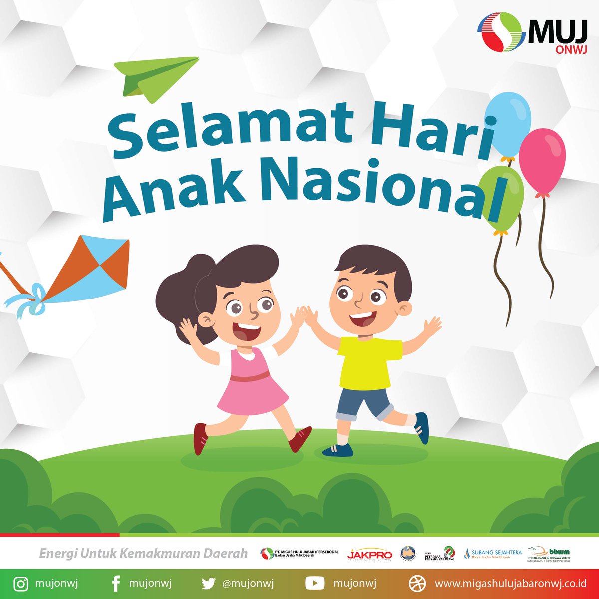 MujOnwj's tweet photo. #SelamatHariAnakNasional
“Hari anak adalah hari untuk mempersiapkan generasi penerus bangsa.

https://t.co/JifgCdFOG2

#migashulujabar
#jakpro
#petrogaskarawang
#bumiwiralodraindramayu
#subangsejahtera
#binabangunwibawamukti
#jabarjuara
#energiuntukkemakmurandaerah
#indramayu https://t.co/LejpRMktpr