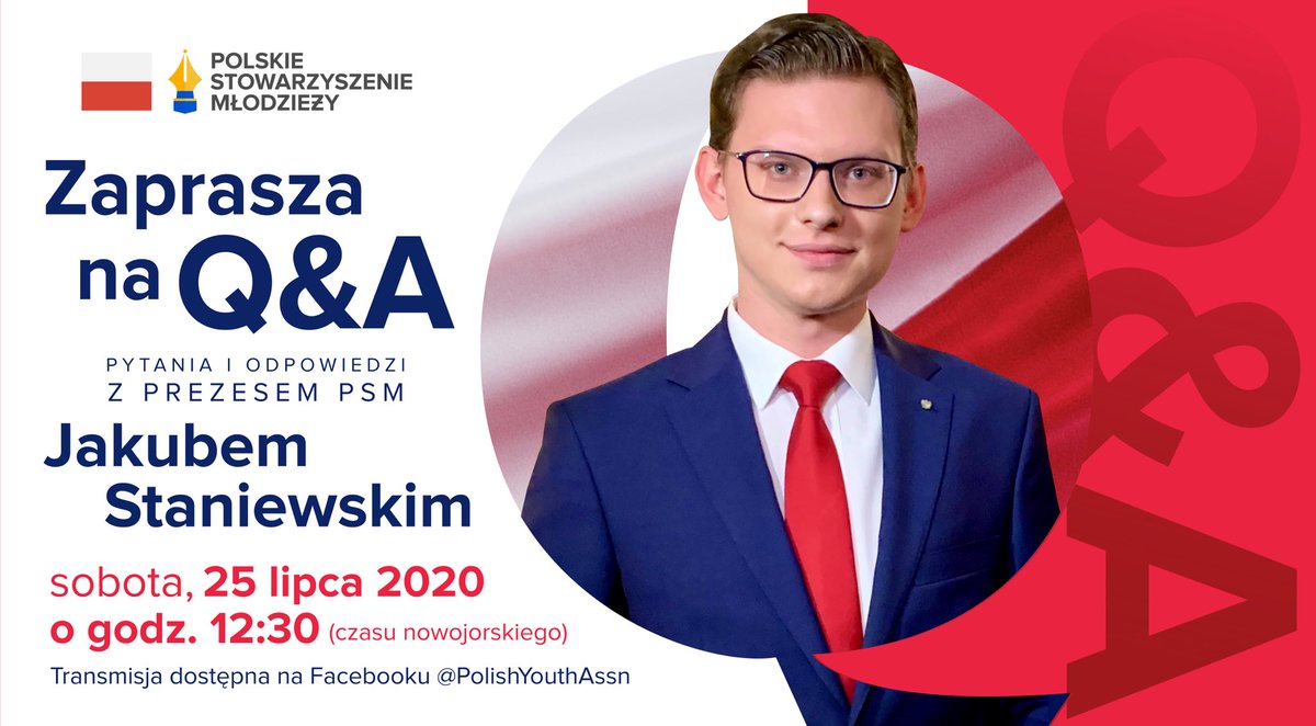 W sobotę, 25 lipca 2020 o godz. 12:30 (czasu nowojorskiego) serdecznie zapraszamy na specjalną sesję pytań i odpowiedzi (Q&A) z Prezesem stowarzyszenia @staniewskipl. 👨🏼‍💻😃 Zapraszamy do zadawania pytań w komentarzach! Do zobaczenia! ❤️🤩 #Questions #Answers #PSM