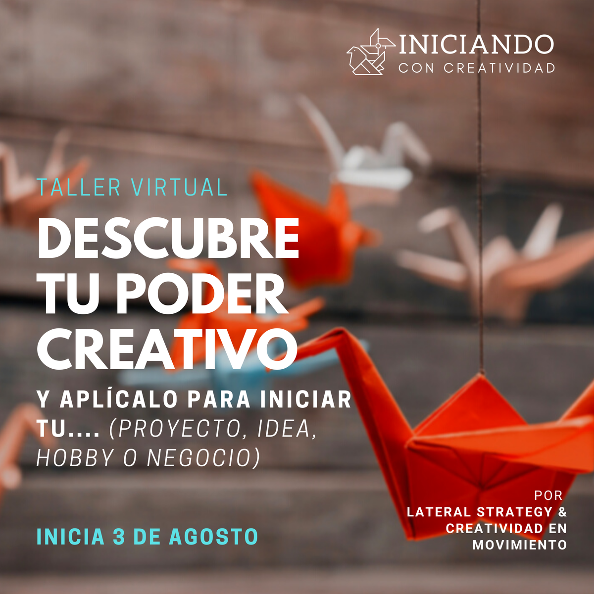 Los invito a que descubran su poder creativo de manera experimental (y virtual), aplicándolo a eso que quieren iniciar en su profesión o proyectos, con personas de distintos países.

Más información y registro aquí: bit.ly/3eGsSrq
Cupo Limitado