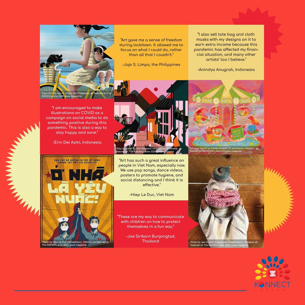 aseanfoundation's tweet photo. How does art bring us closer together during the pandemic? Read all about it in the latest issue of The ASEAN magazine: https://t.co/AUH9B7fEz0
#WeAreASEAN
#TheASEANMagazine
#KONNECTASEAN #ROKASEANART
#ASEANKOREACREATES https://t.co/ZKif1oSfeD