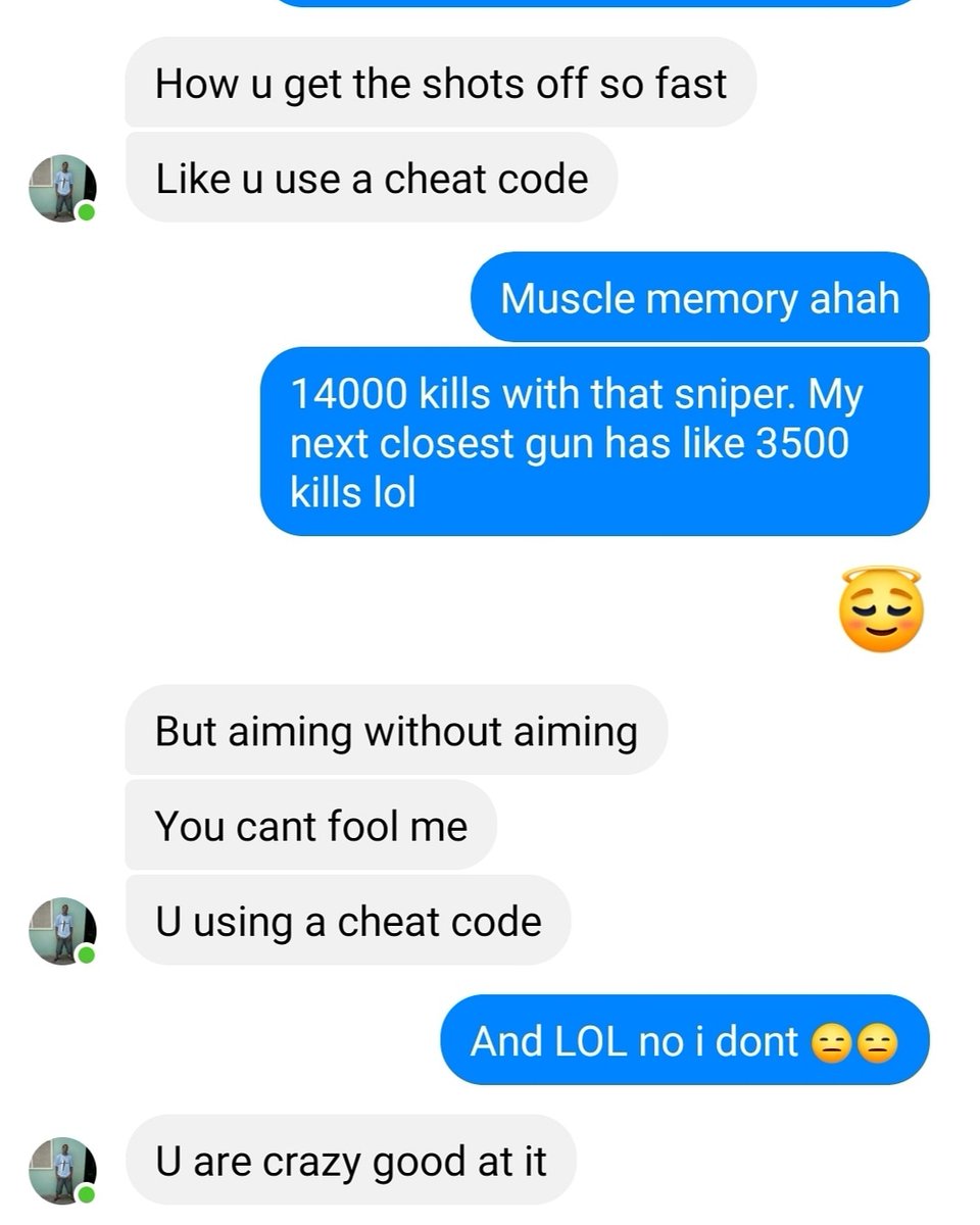 PvP_Hoe's tweet photo. Told an old co-worker about my quickscoping videos as he always used to say that all he did was play CoD when he was younger...

This was his response 🤣🤣😎

#cod #faze #quickscope #modernwarfare #codmw #sniper #mw #fazeclan #fazeup #snipergang #youtube #reddit #twitch #youtuber https://t.co/mPbrwt4YzN