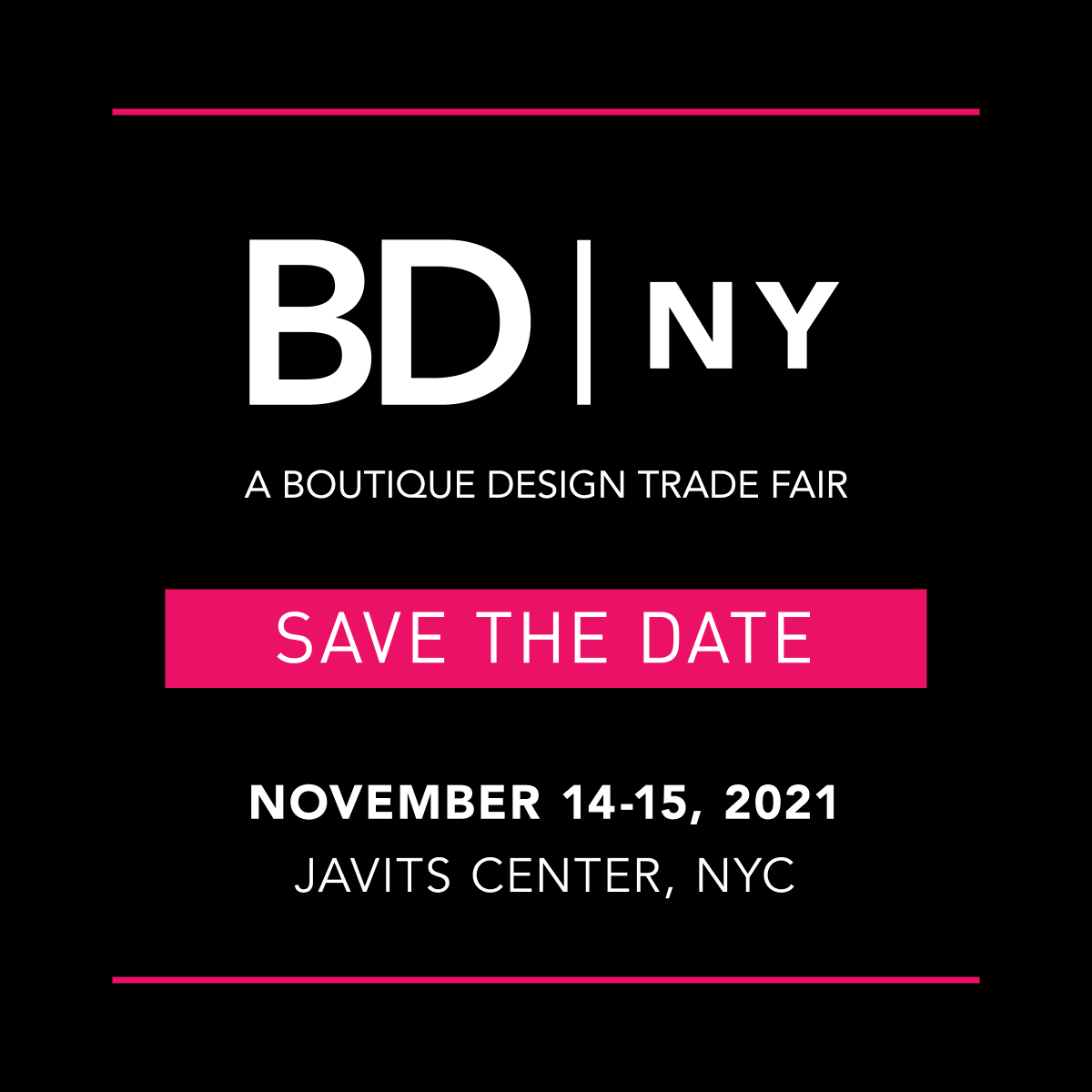 BoutiqueDesign's tweet photo. Unfortunately, @BDNYFair has been cancelled for 2020. We look forward to seeing everyone next year. Read on for more information: https://t.co/lqlfcqkFdg #hotelnews https://t.co/iAlcjQa2QE