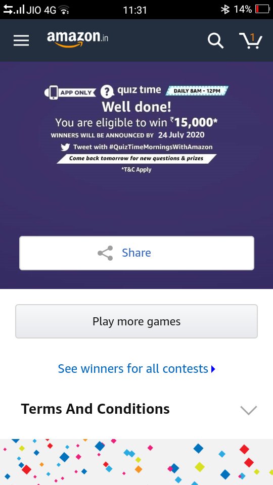 DeepmalaJaisw20's tweet photo. #QuizeTimeMorningsWithAmazon https://t.co/5QAqRExw0O
