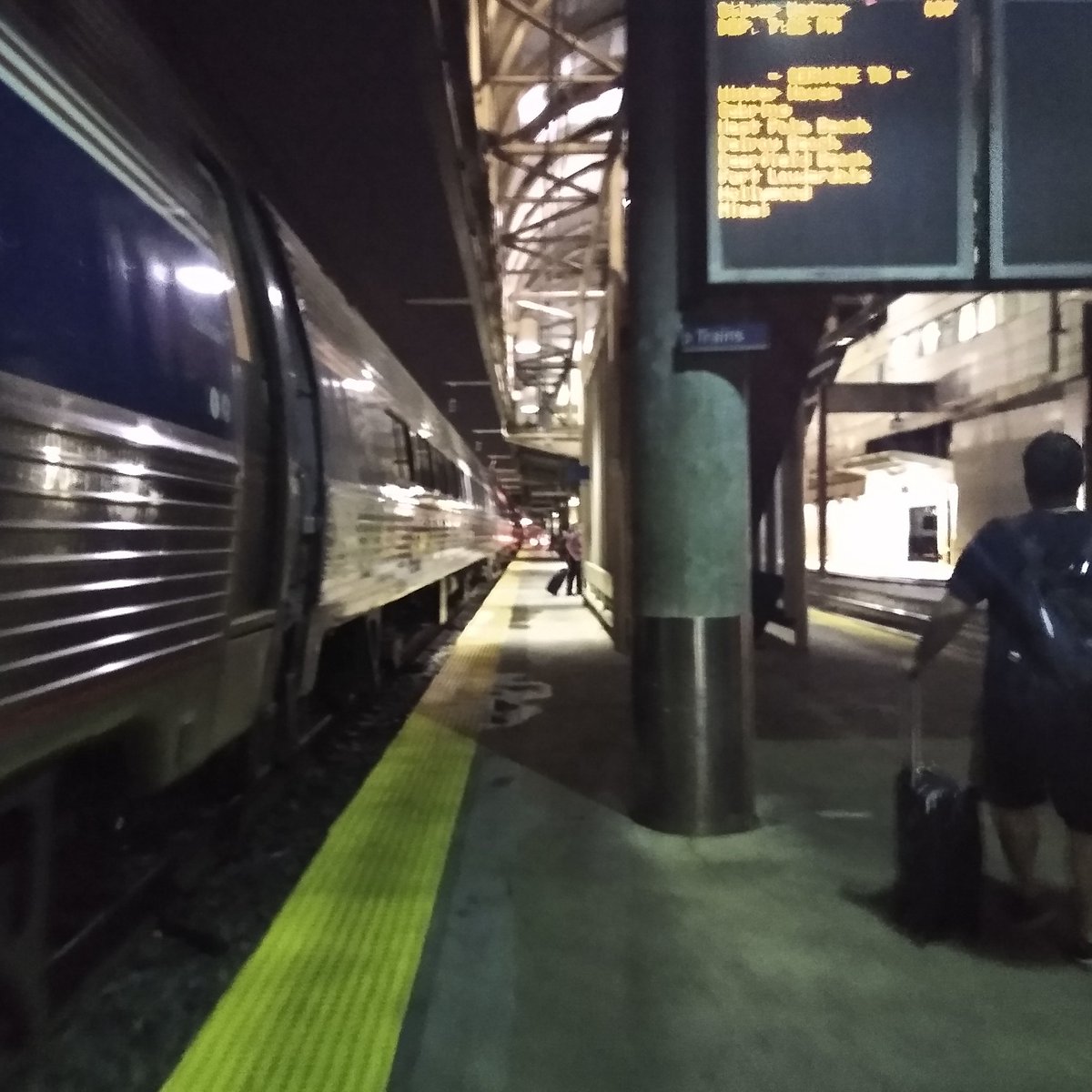 N734NJ's tweet photo. Two hour train ride. Nine hours en route.
.
#amtrak #amfleet #silvermetor #trains https://t.co/G2Ma1sjDo0