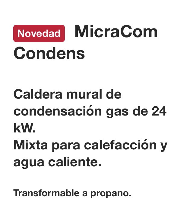 Disalcli's tweet photo. #disalcli #BuenosDías #Hermann #Novedad #Caldera #mural de #condensacion #gas de 24kw mixta para #calefacion y #agua #caliente #sanitaria. Transformable a #propano. #airturia #Calderas #Biomasa #fontaneria #aerotermia #presupuestos #ofertas #FelizJueves https://t.co/QZo2oW5NX1
