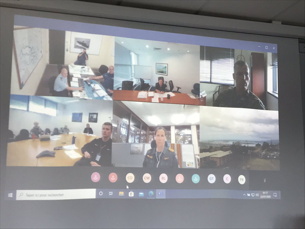 Great to catch up (virtually) for a fruitful #PacificQUAD meeting between @USCGHawaiiPac @DeptDefence @NZDefenceForce @ForcesArmeesNC @TunaFFA and discuss about support to #PacificMaritimeSecurity and #RegionalPartners engagement in various domains.