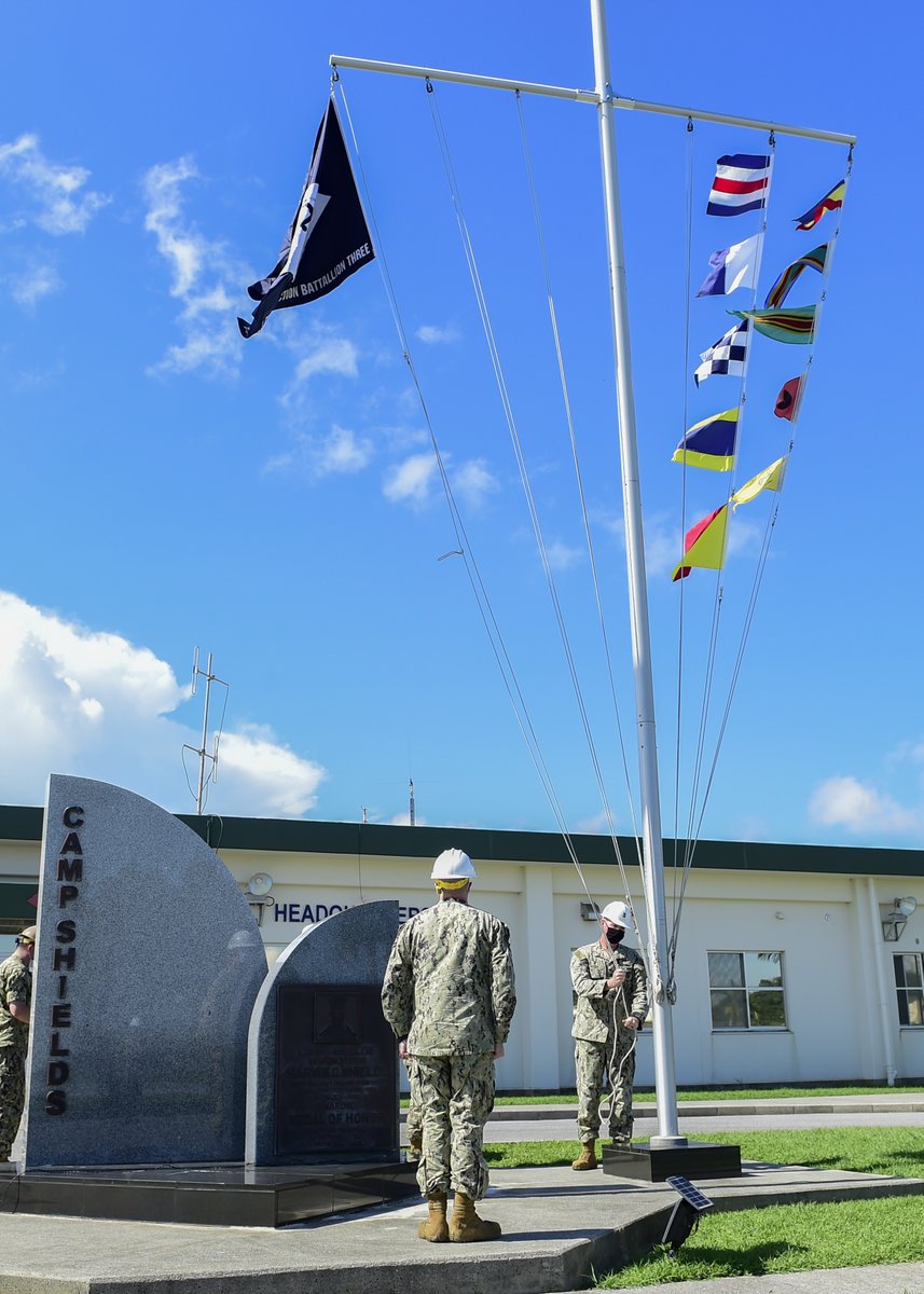 USPacificFleet's tweet photo. #NMCB3 relieves #NMCB5, assumes lead of Naval Construction Force operations in Indo-Pacific: https://t.co/sDFRkI5MNU #Seabees #USNavy https://t.co/TdE9CniUDi
