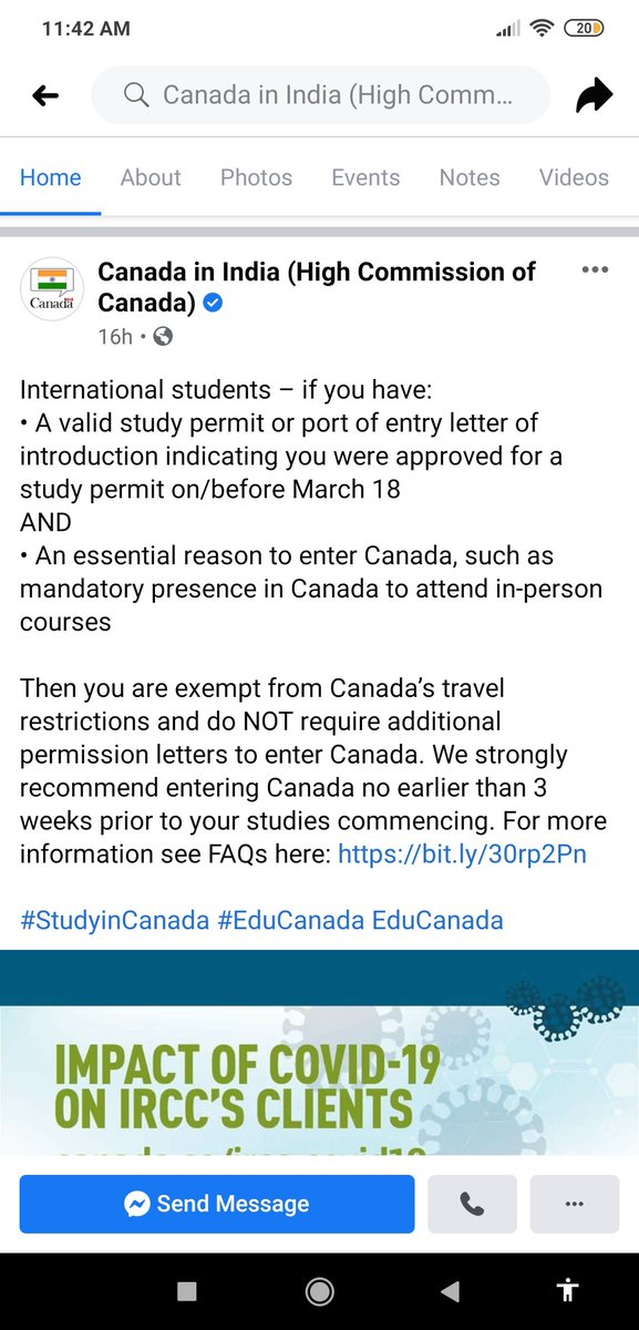 AmanjotBatth's tweet photo. @airindiain @HardeepSPuri @HCI_Ottawa  @PMOIndia  https://t.co/trdxpWWkzy see this I am exempt from travel restrictions and my travel is essential I have support letter from University stating the same. answer me! Why aren't you letting students board the flight? Provide clarity! https://t.co/lAuQmNStwn