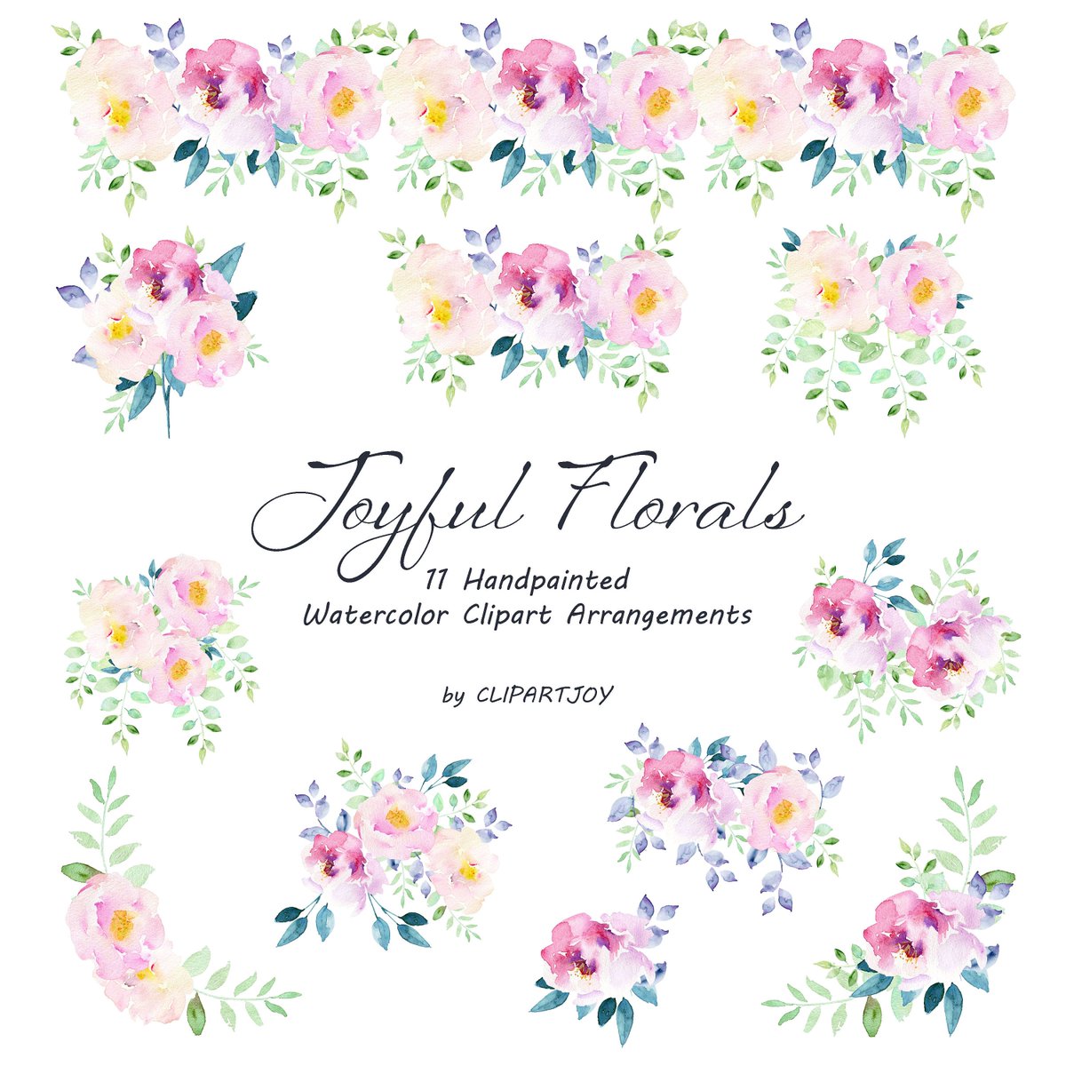 clipartjoy's tweet photo. Pink Florals and Greenery: Premade Watercolor arrangements. Graphics | Digital Download | https://t.co/mO1ksVbbWn #pink  #handpaintedflowers #flowerclipart #floralclipart https://t.co/vKR9QSIQzM