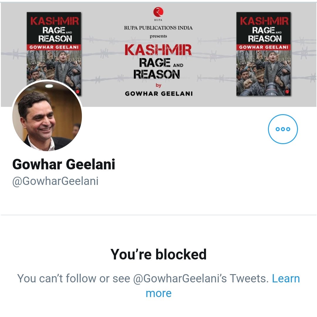  @GowharGeelani blocked me..abhi toh 10 min bhi nahi hue the. 