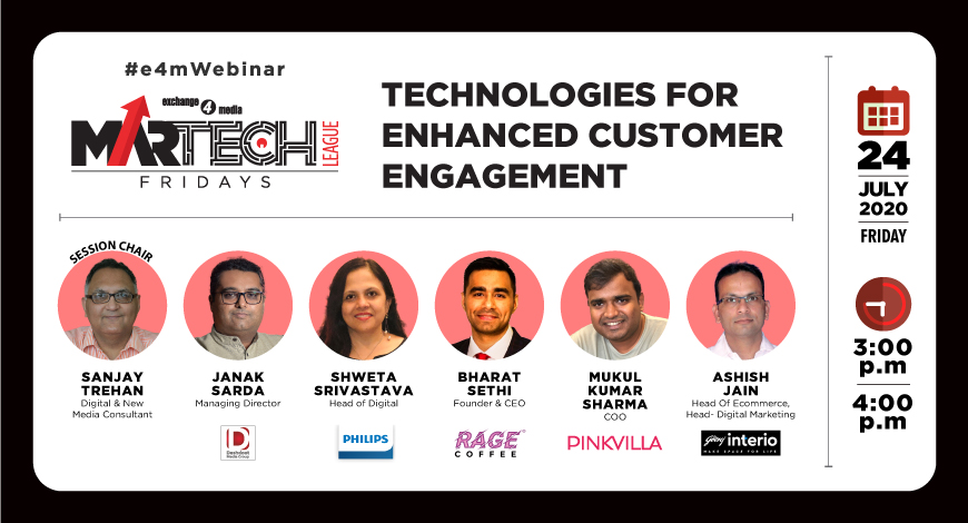 e4mevents's tweet photo. Our Esteemed speakers will be discussing the important aspects of Technologies for Enhanced Customer Engagement" on 24th July from 3:00 pm to 4:00 pm.

Register here- https://t.co/VrRlrJdQnk

#e4mWebinar #martech #martechindia #martechexperts #marketingtechnology #mediamarketing https://t.co/bsJm3FHF44