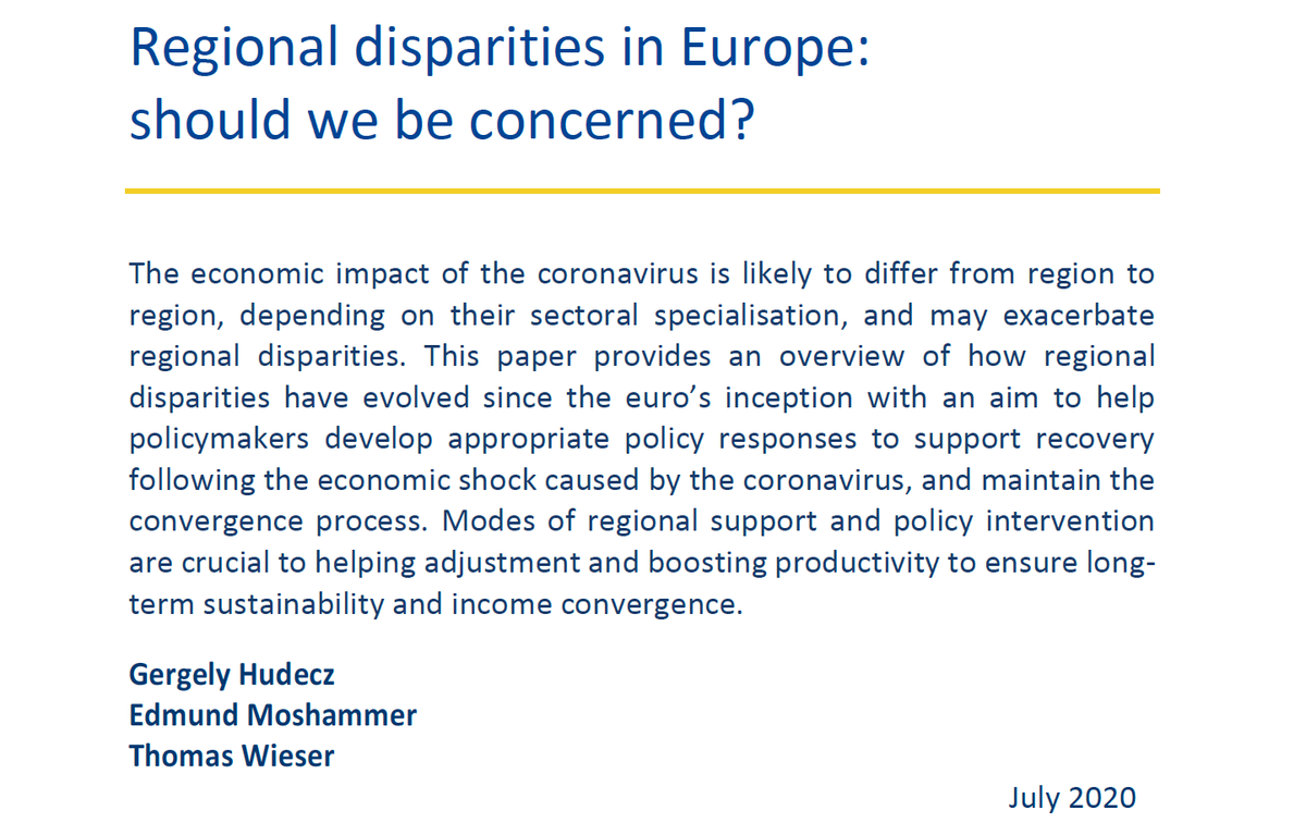 ESM_Press's tweet photo. #ESM Discussion Paper 13 provides an overview of how regional disparities have evolved since the euro’s inception https://t.co/oQOPuV6Puv #ESMDP https://t.co/SCQE4fGTX6