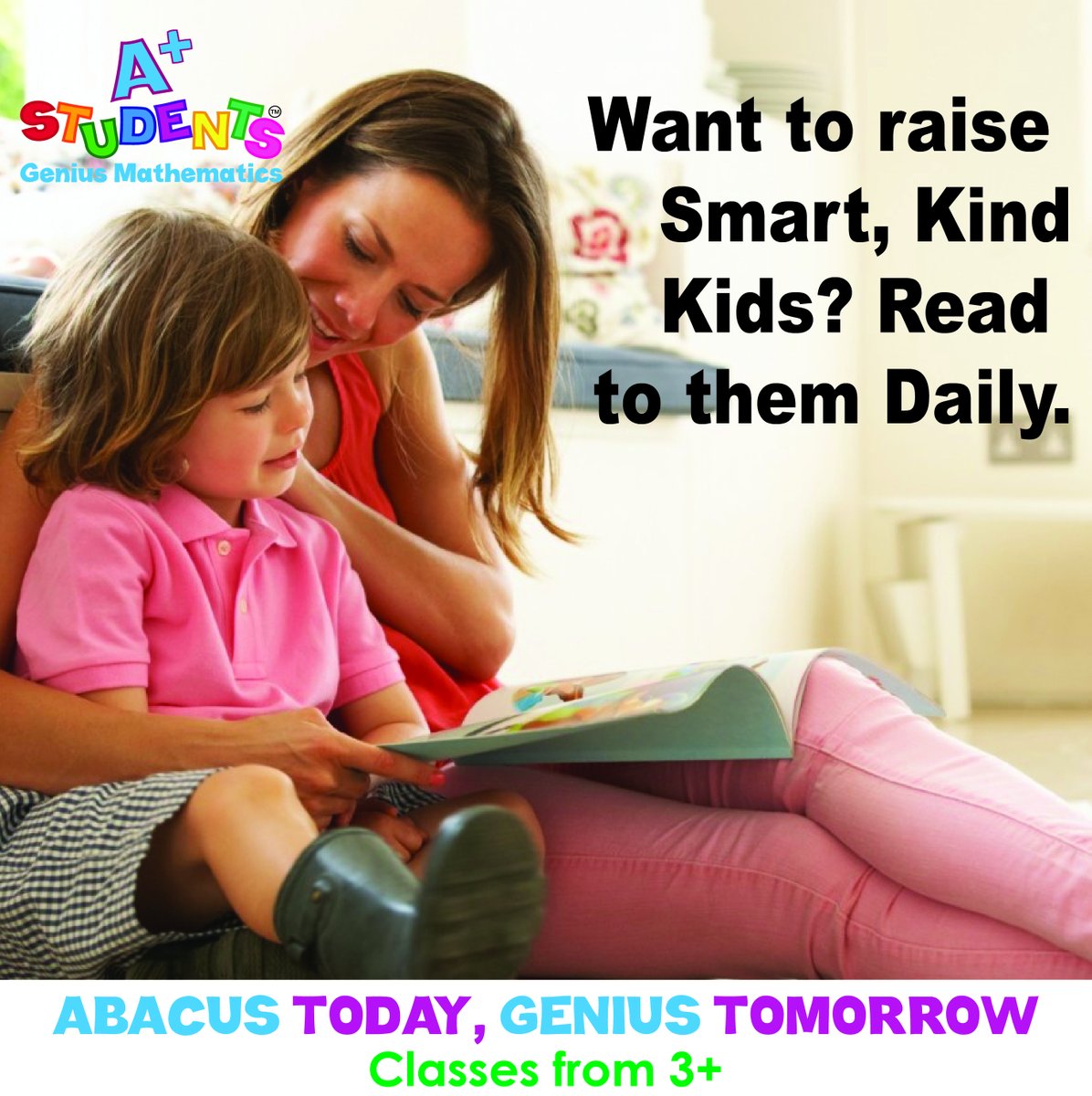 aplusstudents1's tweet image. What are your dreams for your child&apos;s future?
ARTICLE: Want to Raise Smart, Kind Kids? Science Says Do This Every Day.
Read More: happyyouhappyfamily.com/raising-smart-…

#aplusstudents #math #abacus #homeschooling #elearning
