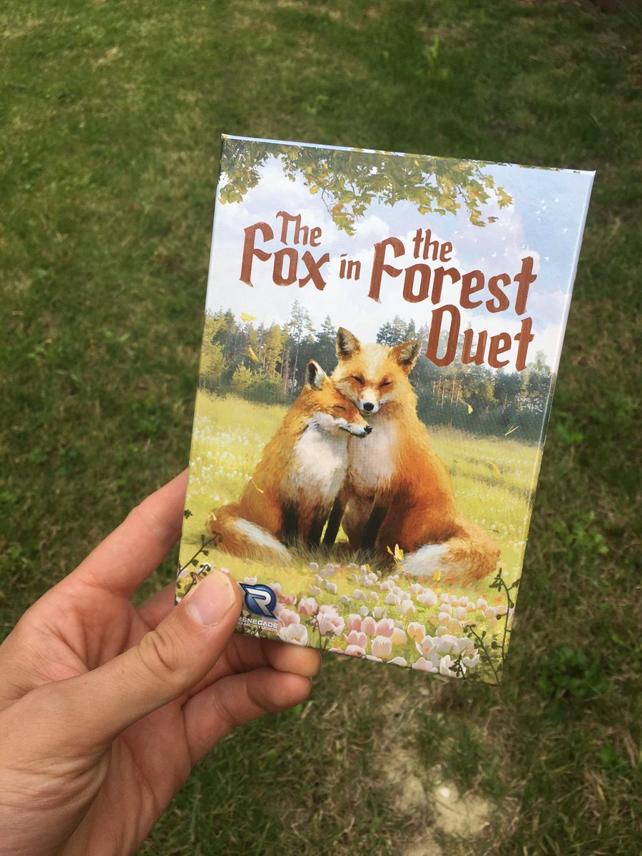 Going__Rogue's tweet photo. The Fox in the Forest Duet is a lovely game for lockdown. Sweet two player co-op experience that we heartily recommend. Nice art and good components. Great value for money, too. Excellent work by @FoxtrotGames and @PlayRenegade  #boardgames #lockdown https://t.co/WkcBeoSL1I