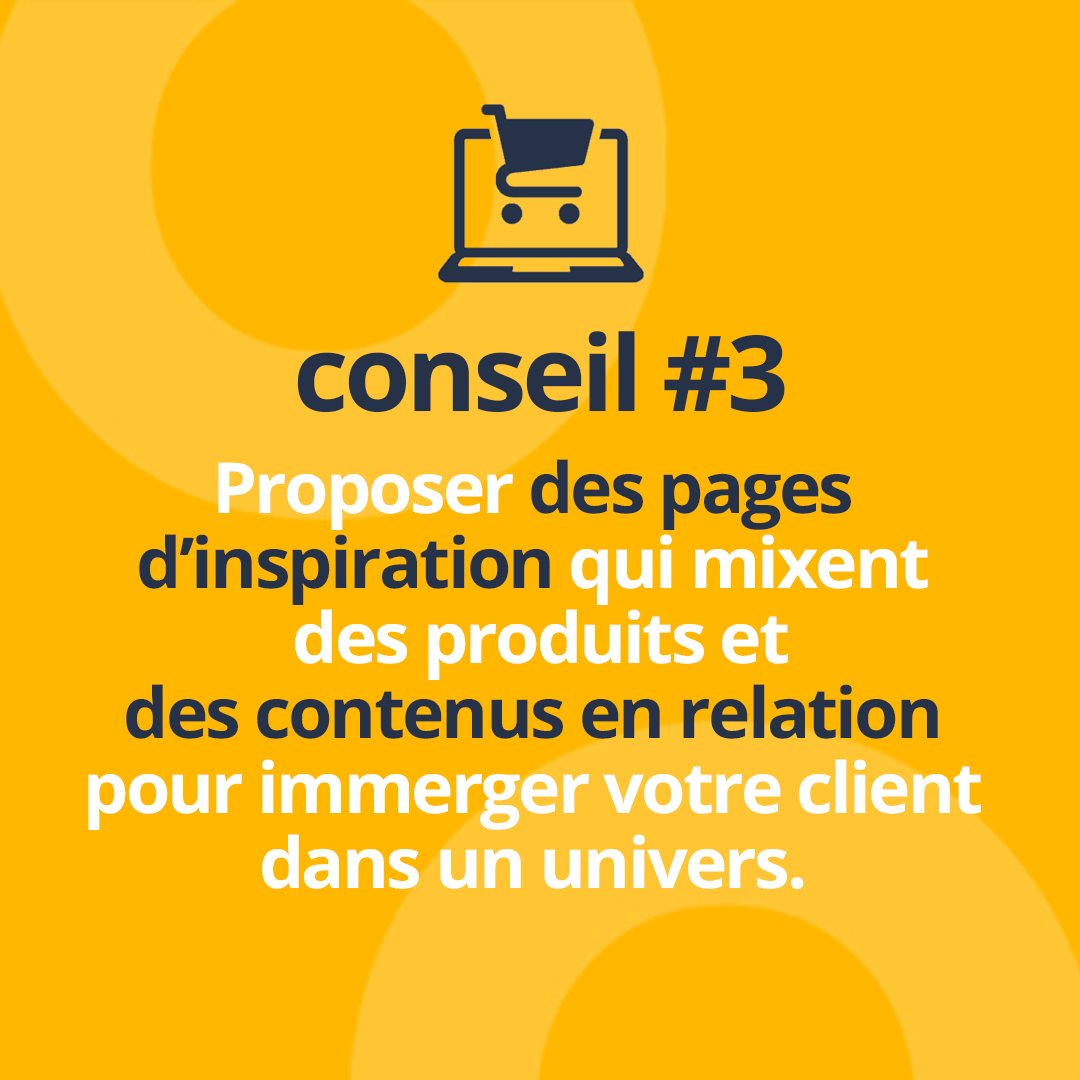 👉Conseil n°3 pour une meilleure expérience d'achat sur votre site #ecommerce : proposer des pages tendances ou d'inspiration qui mixent des contenus et des produits. sparkow.com/fr/