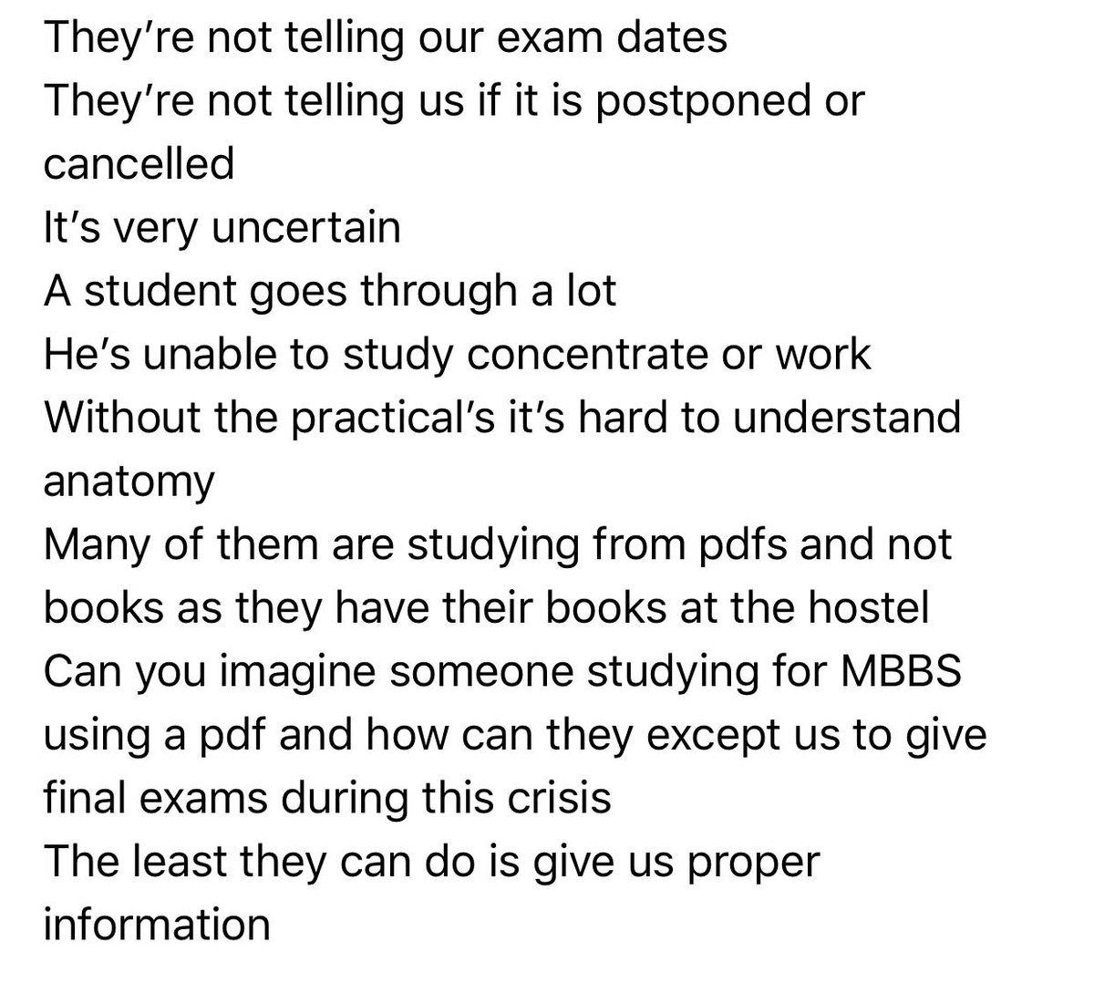 vinanth77's tweet photo. We medical students facing lots of problems save us .It's time to save the lives rather than putting them on risk and please cancel the exam
#PROMOTERGUHSSTUDENTS #PromoteMedicalStudents 
@mla_sudhakar
@CMofKarnataka
@VCRguhs
@drashwathcn
@studentsofrguhs 
#saverguhsstudents https://t.co/bmhb74h84L