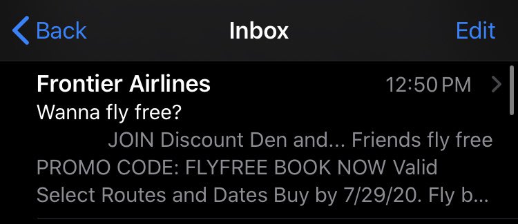 CalvinLangman's tweet photo. these frontier airline emails are getting desperate https://t.co/Oi7cw3zgHU